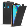 Huawei P30 Lite Flip Klapphülle in Schwarz mit Kartenfächern