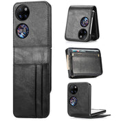 Huawei P50 Pocket Flip Klapphülle in Schwarz mit Kartenfächern