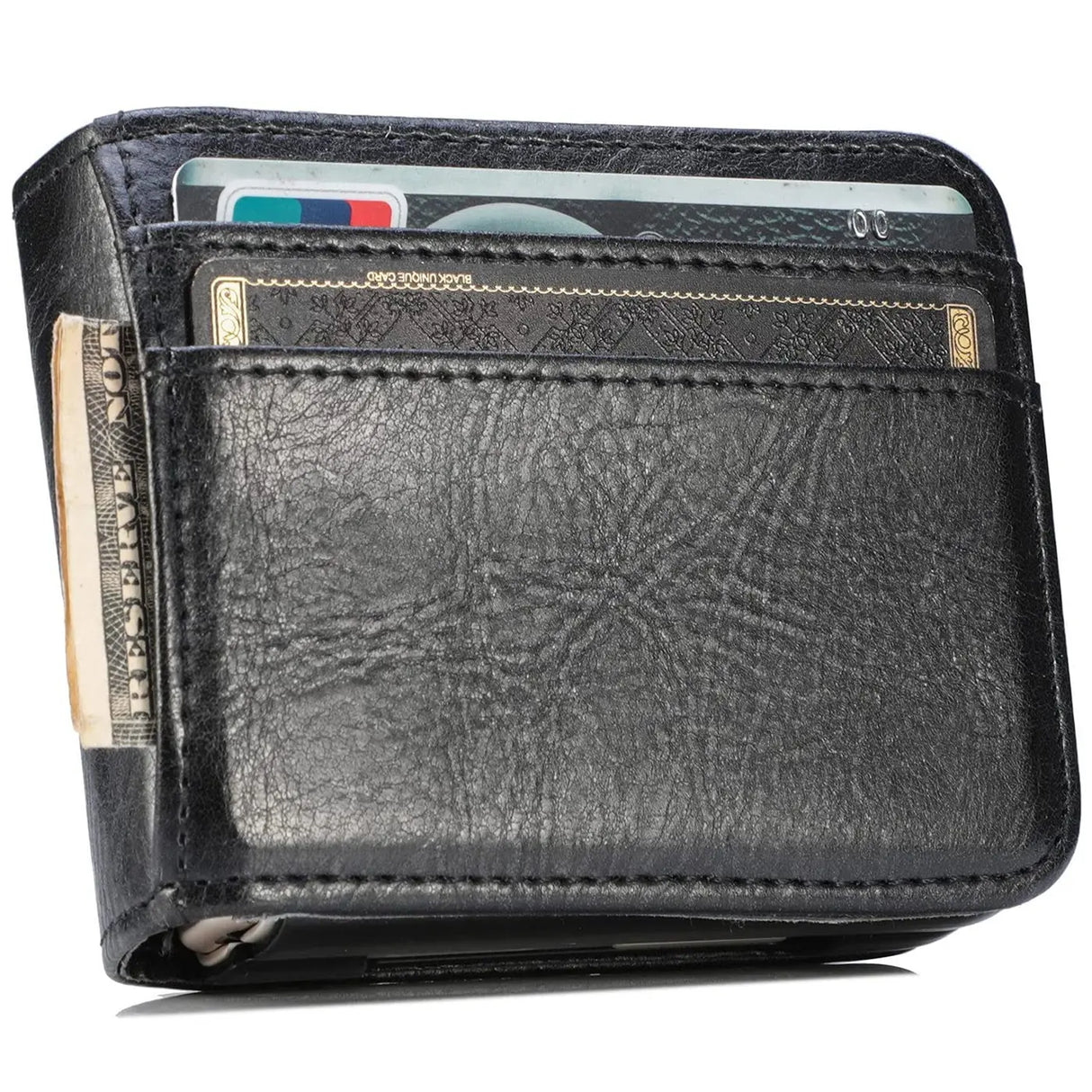 Huawei P50 Pocket Flip Klapphülle in Schwarz mit Kartenfächern