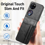 Huawei P50 Pocket Flip Klapphülle in Schwarz mit Kartenfächern