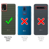 LG K42 Flip Klapphülle in Schwarz mit Kartenfächern