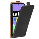 LG K52 Flip Klapphülle in Schwarz mit Kartenfächern