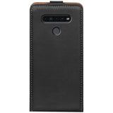 LG K61 Flip Klapphülle in Schwarz mit Kartenfächern