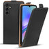 Samsung Galaxy A05s Flip Klapphülle in Schwarz mit Kartenfächern