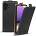 Samsung Galaxy A13 4G Flip Klapphülle in Schwarz mit Kartenfächern