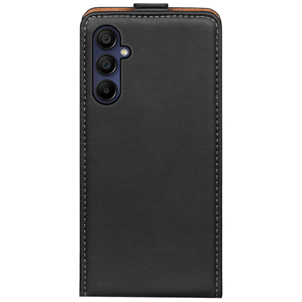 Samsung Galaxy A15 4G / 5G Flip Klapphülle in Schwarz mit Kartenfächern