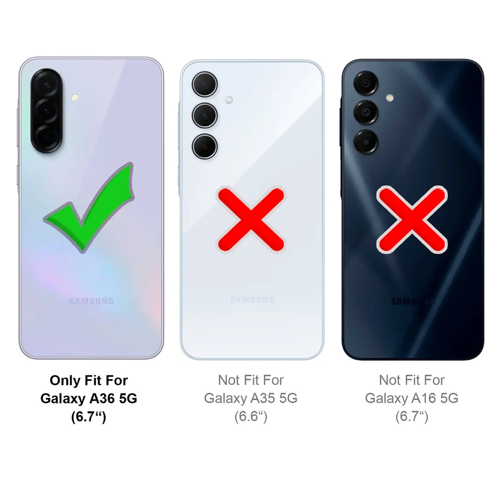 Samsung Galaxy A36 5G Flip Klapphülle in Schwarz mit Kartenfächern
