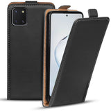 Samsung Galaxy Note 10 Lite Flip Klapphülle in Schwarz mit Kartenfächern