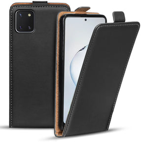 Samsung Galaxy Note 10 Lite Flip Klapphülle in Schwarz mit Kartenfächern