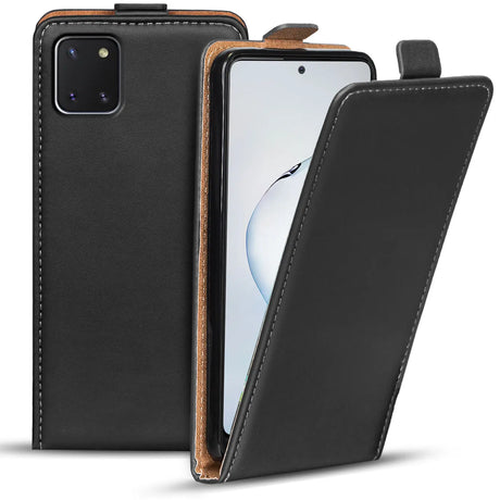 Samsung Galaxy Note 10 Lite Flip Klapphülle in Schwarz mit Kartenfächern