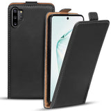 Samsung Galaxy Note 10 Plus Flip Klapphülle in Schwarz mit Kartenfächern