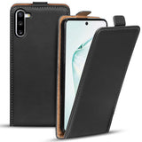 Samsung Galaxy Note 10 Flip Klapphülle in Schwarz mit Kartenfächern