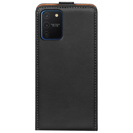 Samsung Galaxy S10 Lite Flip Klapphülle in Schwarz mit Kartenfächern