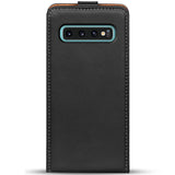 Samsung Galaxy S10 Flip Klapphülle in Schwarz mit Kartenfächern