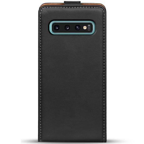 Samsung Galaxy S10 Flip Klapphülle in Schwarz mit Kartenfächern