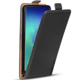 Samsung Galaxy S10E Flip Klapphülle in Schwarz mit Kartenfächern
