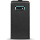 Samsung Galaxy S10E Flip Klapphülle in Schwarz mit Kartenfächern