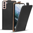 Samsung Galaxy S21 FE Flip Klapphülle in Schwarz mit Kartenfächern