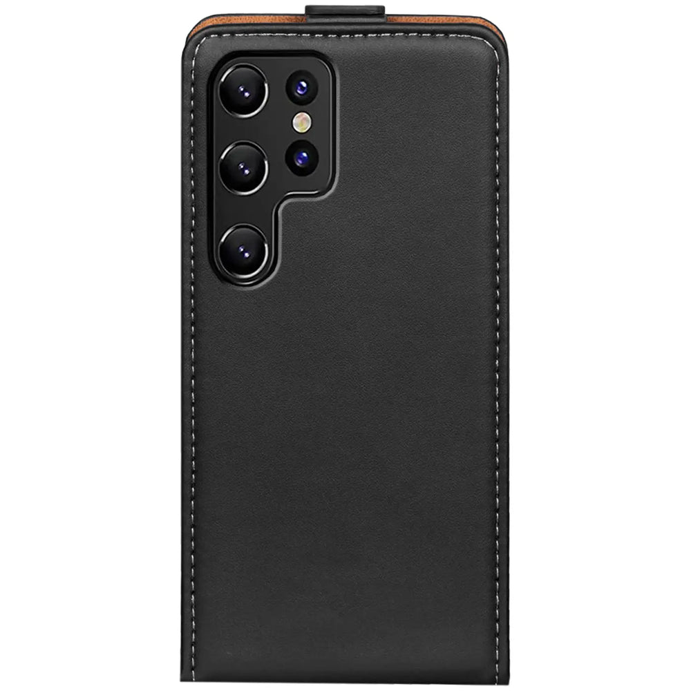 Samsung Galaxy S23 Ultra Flip Klapphülle in Schwarz mit Kartenfächern