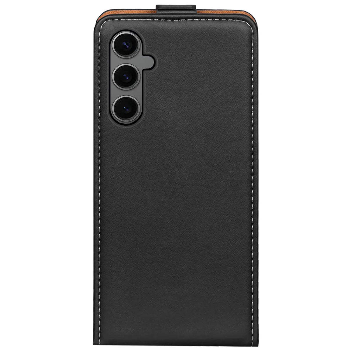 Samsung Galaxy S24 FE Flip Klapphülle in Schwarz mit Kartenfächern