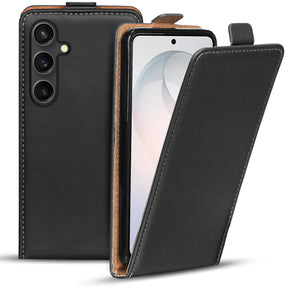 Samsung Galaxy S26 Flip Klapphülle in Schwarz mit Kartenfächern
