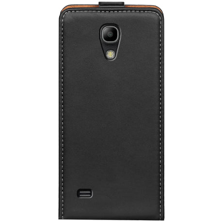 Samsung Galaxy S4 Flip Klapphülle in Schwarz mit Kartenfächern