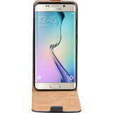 Samsung Galaxy S6 Edge Flip Klapphülle in Schwarz mit Kartenfächern