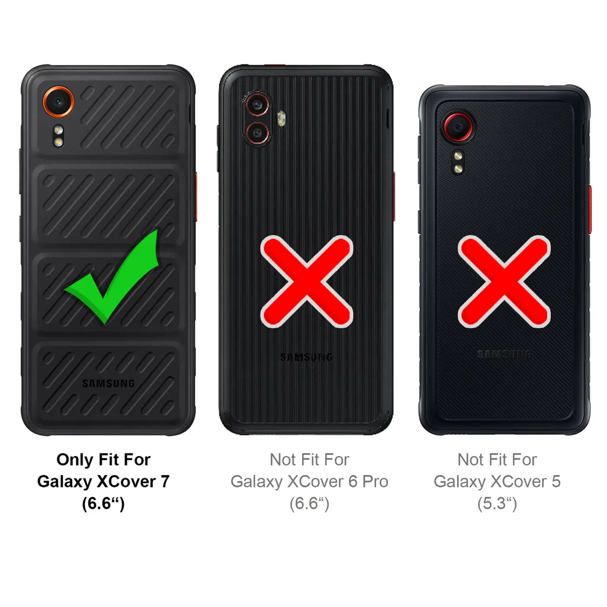Samsung Galaxy XCover 7 Flip Klapphülle in Schwarz mit Kartenfächern