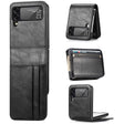 Samsung Galaxy Z Flip 4 Flip Klapphülle in Schwarz mit Kartenfächern