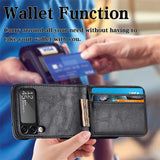 Samsung Galaxy Z Flip 4 Flip Klapphülle in Schwarz mit Kartenfächern