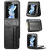 Samsung Galaxy Z FLIP 6 Flip Klapphülle in Schwarz mit Kartenfächern