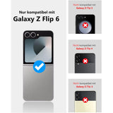 Samsung Galaxy Z FLIP 6 Flip Klapphülle in Schwarz mit Kartenfächern