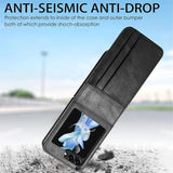 Samsung Galaxy Z FLIP 7 Flip Klapphülle in Schwarz mit Kartenfächern