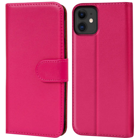 iPhone 11 Klapphülle in Pink mit Kartenfächern und Schutz