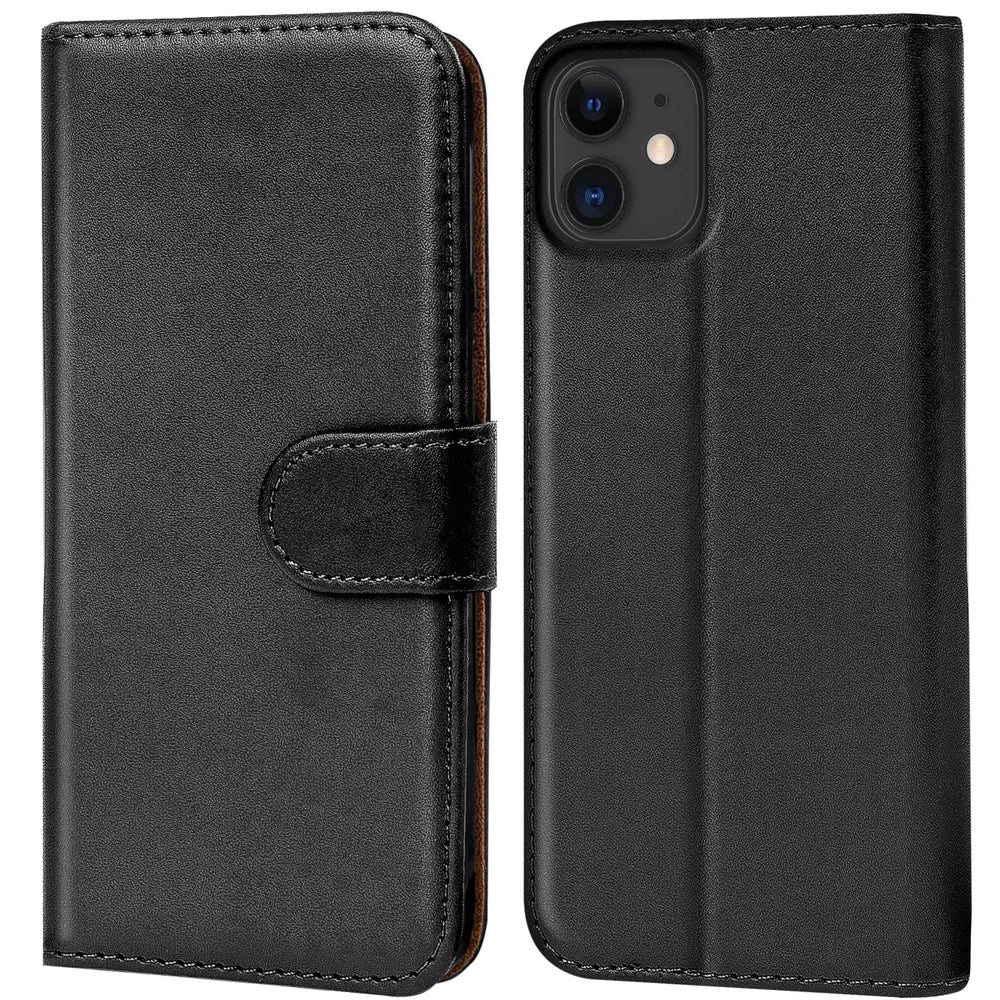 iPhone 11 Klapphülle in Schwarz mit Kartenfächern und Schutz