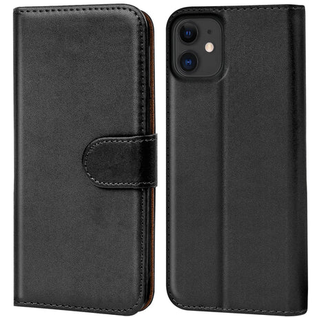 iPhone 11 Klapphülle in Schwarz mit Kartenfächern und Schutz