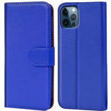 iPhone 12 / 12 Pro Klapphülle in Blau mit Kartenfächern und Schutz
