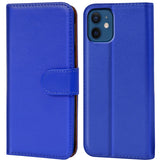 iPhone 12 Mini Klapphülle in Blau mit Kartenfächern und Schutz