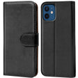 iPhone 12 Mini Klapphülle in Schwarz mit Kartenfächern und Schutz
