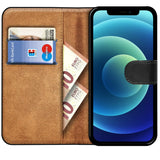 iPhone 12 Mini Klapphülle in Schwarz mit Kartenfächern und Schutz