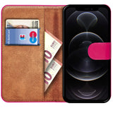 iPhone 12 / 12 Pro Klapphülle in Pink mit Kartenfächern und Schutz