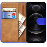 iPhone 12 Pro Max Klapphülle in Blau mit Kartenfächern und Schutz