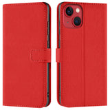iPhone 13 Mini Klapphülle in Rot mit Kartenfächern und Schutz