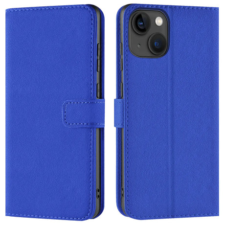 iPhone 14 Klapphülle in Blau mit Kartenfächern und Schutz