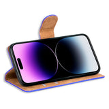 iPhone 14 Pro Klapphülle in Blau mit Kartenfächern und Schutz