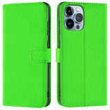 iPhone 14 Pro Max Klapphülle in Grün mit Kartenfächern und Schutz