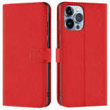 iPhone 14 Pro Max Klapphülle in Rot mit Kartenfächern und Schutz