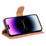 iPhone 14 Pro Klapphülle in Pink mit Kartenfächern und Schutz