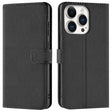 iPhone 16 Pro Klapphülle in Schwarz mit Kartenfächern und Schutz