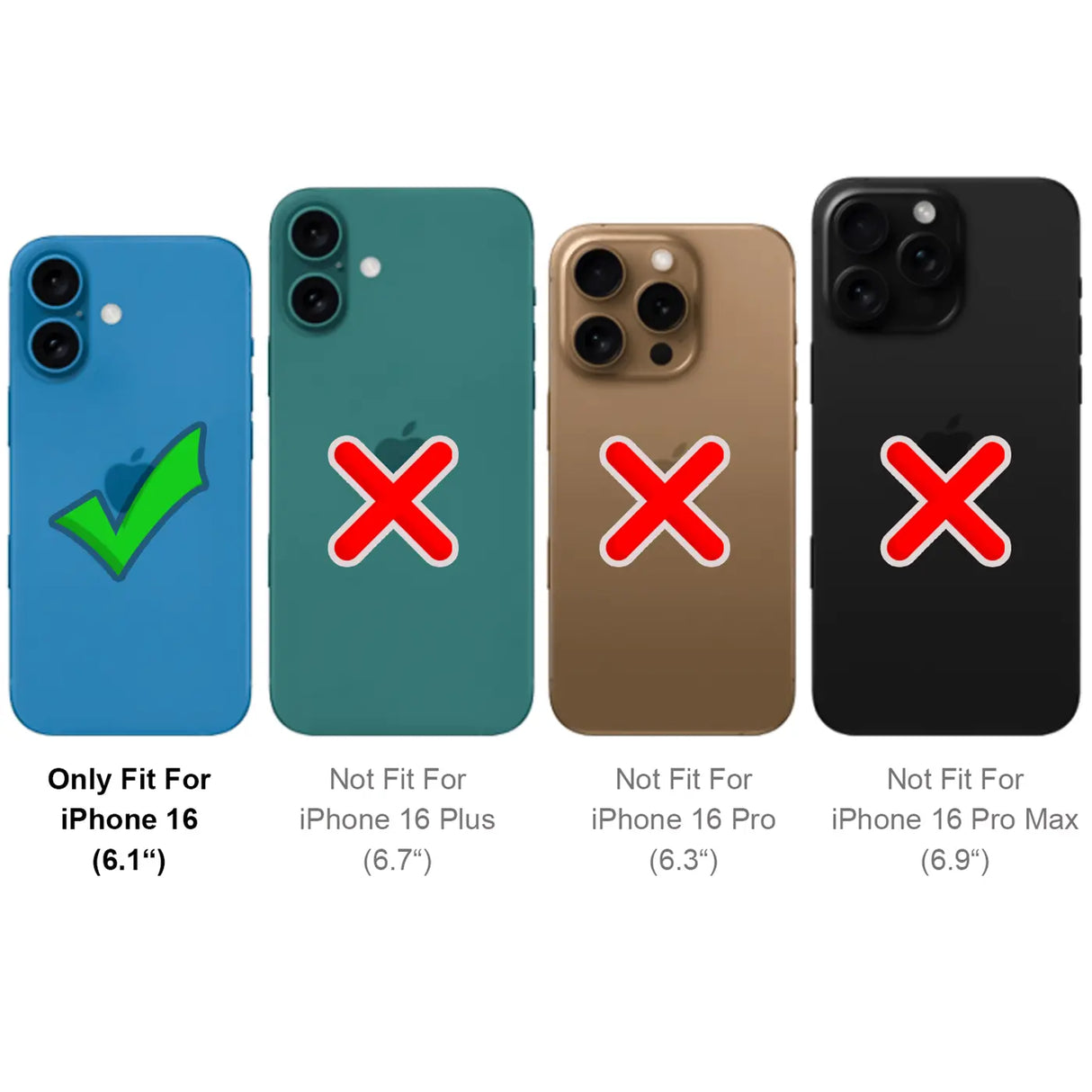 iPhone 16 Klapphülle in Schwarz mit Kartenfächern und Schutz